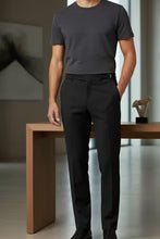 "Ethan" Black Super 150's Luxury Viscose Blend Suit Pants - worldlywayz store"Ethan" Black Super 150's Luxury Viscose Blend Suit Pants